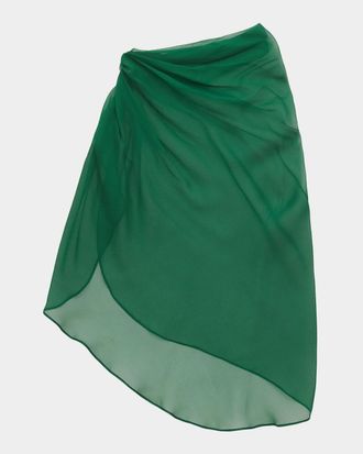 Lela Rose Silk Chiffon Capelet
