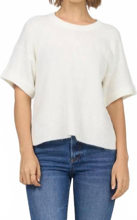 Dear John Denim Catrina Crew Neck Top In Off White