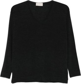 Drumohr Top con scollo a V - Grigio