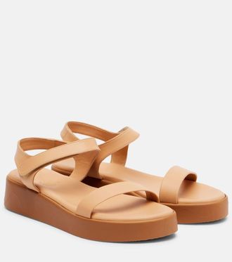 Ancient Greek Sandals Leather platform sandals