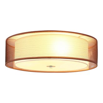 Lindby Lindby - L&aacute;mpara De Techo tobia En Marr&oacute;n Textura, Tela, Tejido, Seda