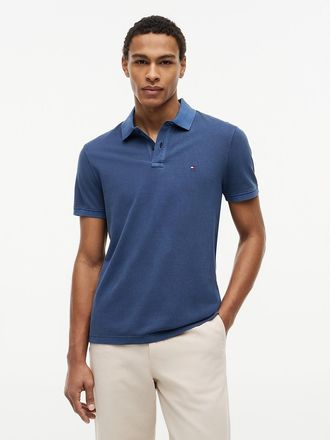 Tommy Hilfiger Mens Garment-Dyed Regular Fit Polo - Navy - XXL