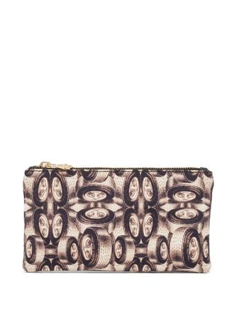 Charlotte Olympia Pre-owned tire-print clutch bag - Brown