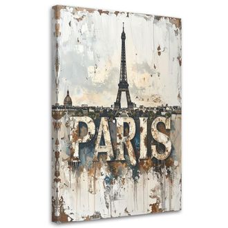Feeby Impresi&oacute;n De Imagen, Letras Paris Shabby Chic, 80x120