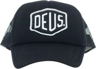 Deus Baylands Trucker Cap - Heren - Petten - Zwart - ONE Size - Leer - Accessoires