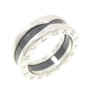Bulgari Ceramic Silver 925 Band Ring (Pre-Owned)