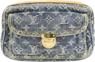 Louis Vuitton Pre-owned Belt Bags, female, Blue, Size: ONE SIZE Pre-owned Monogram Denim Bum Bag