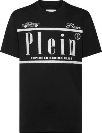 Philipp Plein T-Shirt Round Neck Racing - Heren - T-shirts - Zwart - 3XL - Katoen - Tops