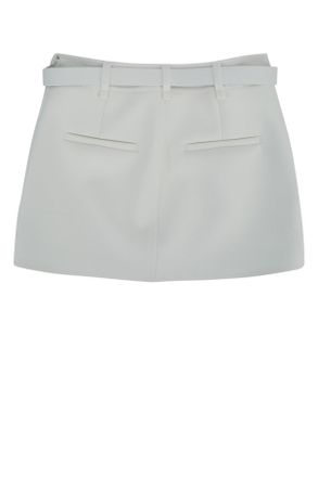 Elisabetta Franchi Belt Skirt - White