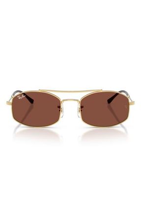 Ray-Ban 54mm Oval Sunglasses in Arista /Red at Nordstrom