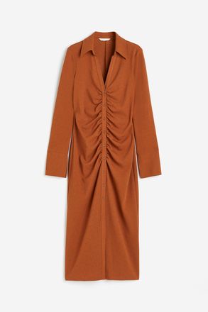 H&M Drapiertes Blusenkleid - Orange