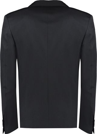 Off-white Mens Single-Breasted Virgin Wool Jacket Black Suit & Dinner