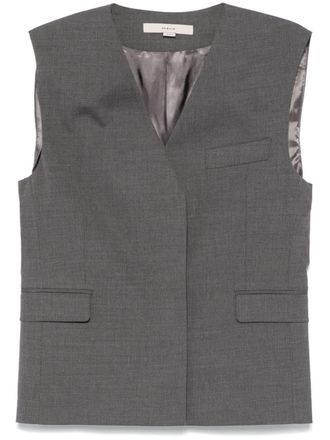 Remain Boxy waistcoat - women - Polyester/Viscose/Wool/Elastane - 38 - Grey