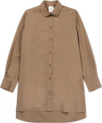Munthe Kameel Shirt met Lange Mouwen - Dames - Overhemden - Bruin - 2XS - Katoen - Overhemden