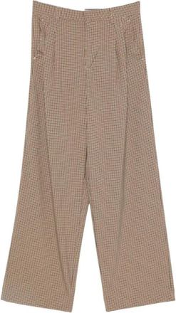 White Sand Wide Broeken - Dames - Wijde Broeken - Bruin - 2XS - Broeken