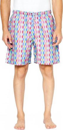 Tailorbyrd Abstract Print Swim Trunks In Blue Combo