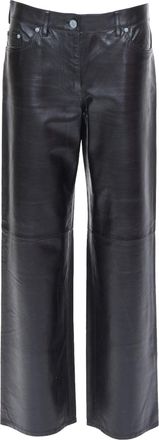 Calvin Klein 205W39NYC Black Leather Straight Pants