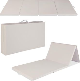 Best Choice Products 10ftx4ftx2in Folding Gymnastics Mat 4-Panel Exercise Workout Floor Mats w/ Handles