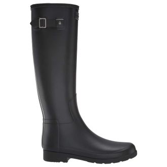 Hunter Original Refined WF Rubber Womens Calf Length Boots - Black - Size:UK 8