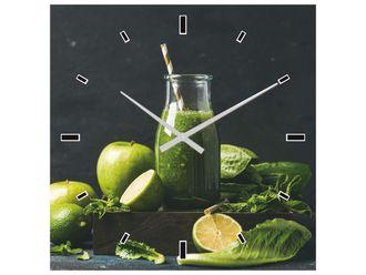 Schubiger M&ouml;bel Glas-Wanduhr Gr&uuml;ner Smoothie