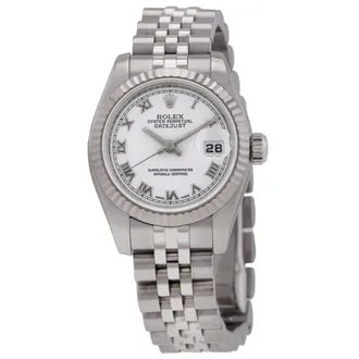 Rolex Pre-owned Rolex Lady Datejust 26 White Dial Stainless Steel Jubilee Bracelet Automatic Watch 179174WRJ