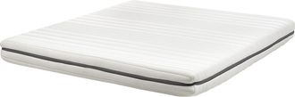 Beliani Colch&oacute;n Individual Relleno De Espuma Poli&eacute;ster Funda Extra&iacute;ble Con Cremallera Blanco 180 X 200 Cm Enchant