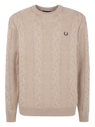 Fred Perry Kabelgebreide trui - Beige