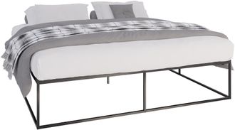 Clp Cama De Metal Scala Negro 200x200x46 Cm