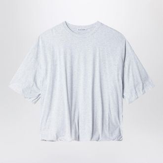 Acne Studios Gathered Logo T-Shirt Grau Melange