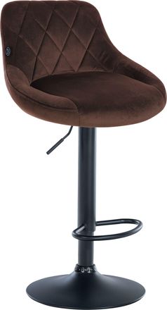 Clp Clp - Taburete De Bar Lazio En Terciopelo Marr&oacute;n Negro