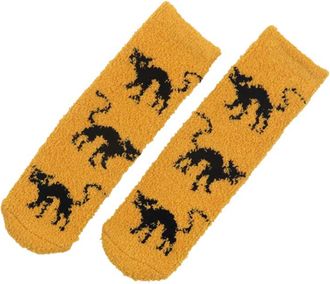 Generic Halloween Womens Girls Slipper Socks Super Soft Warm Fleece Lined Cute Winter Fluffy Bed Cosy Non Slip Gift Cabin Comfy Yellow