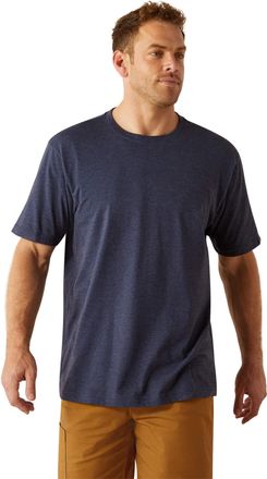 Ariat Mens Rebar Cotton Strong Standard T-Shirt in Navy Heather, Size X-Large, by Ariat
