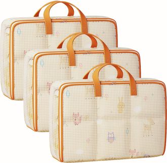 OEM Juego De 3 Bolsas De Almacenamiento Grandes De 120 Litros, Plegables, Para Guardar Debajo De La Cama O En El Armario, Ideales Para Edredones, Mantas, 