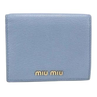 Miu Miu Pre-owned Wallet (bi-fold) - Dames - Vintage Accessoires - Blauw - ONE Size - Leer - Vintage