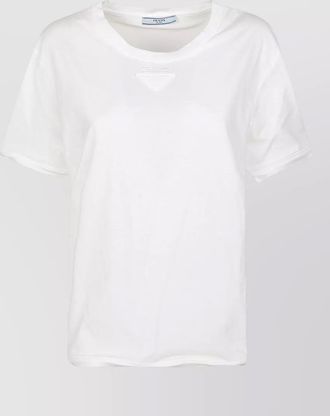 Prada crew neck jersey top short sleeves