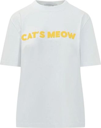 Msgm Camiseta Estampada - Tops - Mujer - Blanco - XS