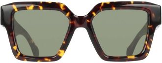 Ferragamo Green Square Ladies Sunglasses SF2084S 242 53