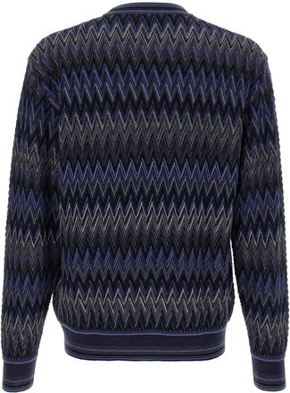 Missoni Zigzag-Knit Sweater - Navy