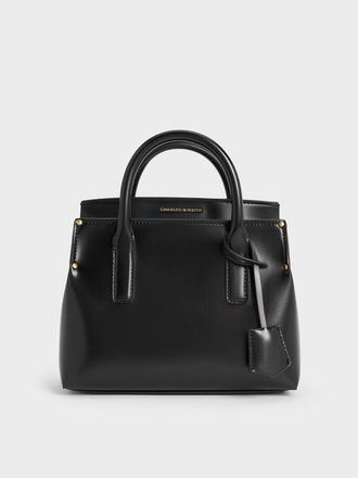 Charles & Keith Rene Structured Top Handle Bag