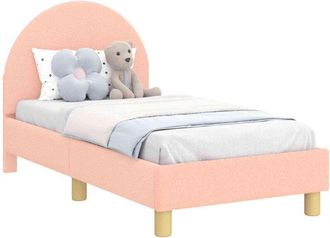 vidaXL Estructura De Cama Para Ni&ntilde;os Peque&ntilde;os Con Cabecera Rosa Vidaxl