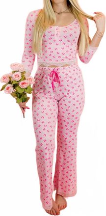 Free People Stolen Dance Sleep Set In Candy Lilac Combo