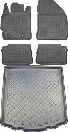 OEM Toyota Auris Ii Kombi De 07.2013 A 12.2018 Set - Alfombrillas Para Coche + Alfombrilla Para Maletero