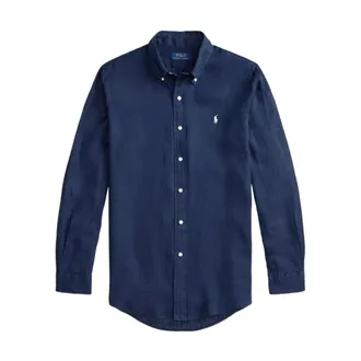 Polo Ralph Lauren Casual Shirts, male, Blue, Size: XL Long Sleeve Sport Shirt