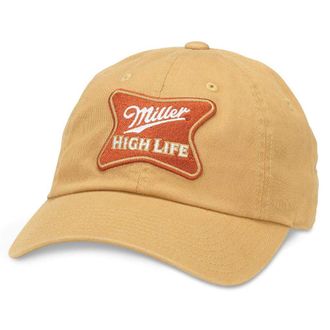 American Needle Miller High Life Beer Patch Unisex Adjustable Buckle Strap Baseball Hat, Pro Gold, One size