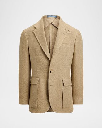 Polo Ralph Lauren Men & apos;s Herringbone Linen Blend Single-Breasted Sport Coat
