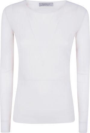 D.exterior D. EXTERIOR Sweater Round Neck Tulle