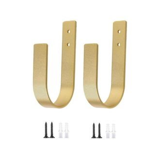 OEM Ganchos Decorativos Dorados Para Cortinas, Paquete De 2 Soportes