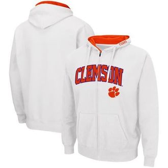 Colosseum Mens Colosseum White Clemson Tigers Arch & Logo 3.0 Full-Zip Hoodie at Nordstrom, Size Xx-Large