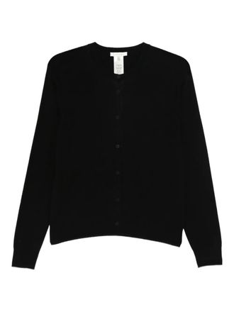The Row Maui buttoned cardigan - women - Cashmere/Cattle Horn - S - Black