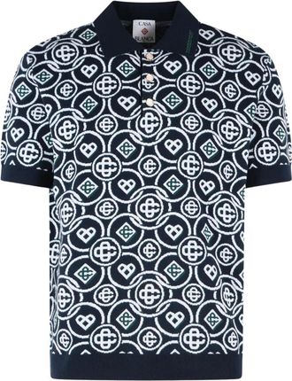 Casablanca CC Monogram Patroon Poloshirt - Heren - Polos - Veelkleurig - L - Tops